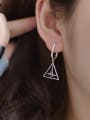 thumb 925 Sterling Silver Triangle Minimalist Drop Earring 1