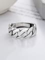 thumb 925 Sterling Silver Geometric Chain Vintage Band Ring 2