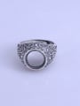 thumb 925 Sterling Silver Geometric Ring Setting Stone size: 10.5*10.5mm 0