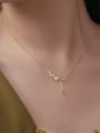 thumb 925 Sterling Silver Cubic Zirconia Wheatear Dainty Necklace 2