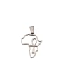 thumb Stainless steel hollow cross map small pendant 0