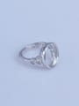 thumb 925 Sterling Silver 18K White Gold Plated Oval Ring Setting Stone size: 12*14mm 2