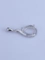 thumb 925 Sterling Silver Water Drop Pendant Setting Stone size: 9*12mm 0
