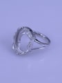thumb 925 Sterling Silver 18K White Gold Plated Oval Ring Setting Stone size: 12*15mm 1