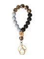 thumb Silicone Beads + Skull / leopard Beech Bracelet /Key Chain 2