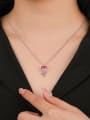 thumb 925 Sterling Silver Cubic Zirconia Heart Trend Necklace 1