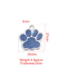 thumb Stainless Steel Cute Dog Claw Epoxy Flash Blue Pet Jewelry Accessories 1