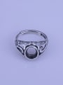 thumb 925 Sterling Silver Geometric Ring Setting Stone size: 7*8mm 0