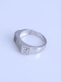 thumb 925 Sterling Silver 18K White Gold Plated Geometric Ring Setting Stone size: 6*14mm 1