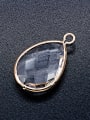 thumb Copper Crystal Water Drop Charm Height : 17 mm , Width: 9 mm 2