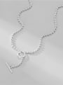 thumb 925 Sterling Silver Geometric Minimalist Beaded Necklace 2