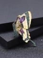 thumb 925 Sterling Silver Amethyst  Vintage Butterfly brooch Pendant Necklace 2