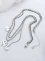 thumb 925 Sterling Silver Smiley Vintage Tassel Necklace 2