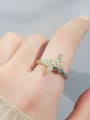 thumb 925 Sterling Silver Cubic Zirconia Rotate Butterfly Cute Band Ring 1