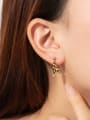 thumb 925 Sterling Silver Cubic Zirconia Geometric Dainty Stud Earring 1