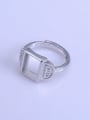 thumb 925 Sterling Silver Rectangle Plated Platinum Ring Setting Stone size: 6*8 ,8*10mm 0