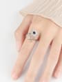 thumb 925 Sterling Silver Cubic Zirconia Flower Minimalist Band Ring 2