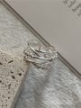 thumb 925 Sterling Silver Geometric Trend Band Ring 0