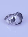 thumb 925 Sterling Silver Round Ring Setting Stone size: 14*14mm 2