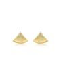 thumb 925 Sterling Silver Cubic Zirconia Triangle Vintage Stud Earring 0