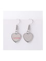 thumb Stainless steel ear hooks with round heart-shaped raindrop-shaped gemstone tray 1