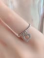 thumb 925 Sterling Silver Heart Vintage Bead Ring 1