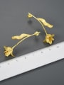 thumb 925 Sterling Silver long-leaf tulip literary and fresh Artisan Drop Earring 3