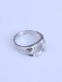thumb 925 Sterling Silver 18K White Gold Plated Geometric Ring Setting Stone size: 9*11mm 2