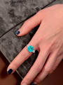 thumb 925 Sterling Silver High Carbon Diamond Geometric Dainty Band Ring 2