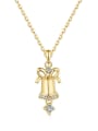 thumb 925 Sterling Silver Cubic Zirconia Bell Cute Necklace 0
