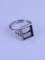 thumb 925 Sterling Silver Rectangle Ring Setting Stone size: 9*12mm 2