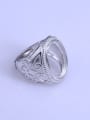 thumb 925 Sterling Silver 18K White Gold Plated Geometric Ring Setting Stone size: 13*18mm 2