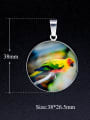 thumb Multicolor Millefiori Glass Bird Charm Height : 38 mm , Width: 26.5 mm 1