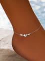 thumb 925 Sterling Silver Moon Minimalist Anklet 1