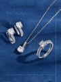 thumb 925 Sterling Silver High Carbon Diamond Square Dainty Necklace 3
