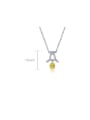 thumb 925 Sterling Silver High Carbon Diamond Yellow Water Drop Luxury Necklace 2