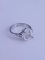 thumb 925 Sterling Silver 18K White Gold Plated Heart Ring Setting Stone size: 9*12mm 2