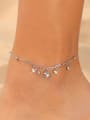 thumb 925 Sterling Silver  Minimalist  Heart Pendant Anklet 2