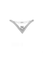 thumb 925 Sterling Silver Cubic Zirconia Triangle Dainty Band Ring 0