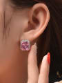 thumb 925 Sterling Silver High Carbon Diamond Geometric Luxury Stud Earring 1