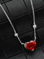 thumb 925 Sterling Silver High Carbon Diamond Heart Luxury Necklace 2