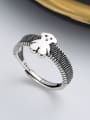 thumb 925 Sterling Silver Icon  Bear Vintage Stackable Ring 2