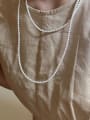 thumb 925 Sterling Silver Bead Minimalist Beaded Necklace 1