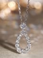 thumb 925 Sterling Silver Cubic Zirconia Water Drop Luxury Necklace 2