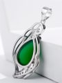 thumb 925 Sterling Silver White Gold Plated Geometric Pendant Setting Stone size: 10*14mm 1