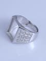 thumb 925 Sterling Silver 18K White Gold Plated Geometric Ring Setting Stone size: 12*17mm 1