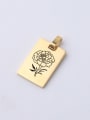 thumb Stainless Steel Laser Lettering Flower Single Hole Diy Jewelry Accessories 3