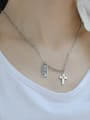thumb 925 Sterling Silver Geometric Vintage Asymmetric   Hollow Chain Necklace 1