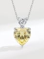 thumb 925 Sterling Silver Cubic Zirconia Heart Luxury Necklace 1