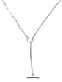 thumb 925 Sterling Silver Hollow Geometric Chain Minimalist Long Strand Necklace 2